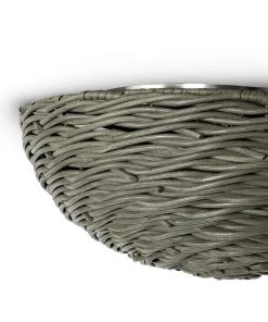 Palecek Wisteria Flush Mount Gray Wicker And Pewter New Arrivals 9 Palecek Wisteria Flush Mount Gray Wicker And Pewter New Arrivals