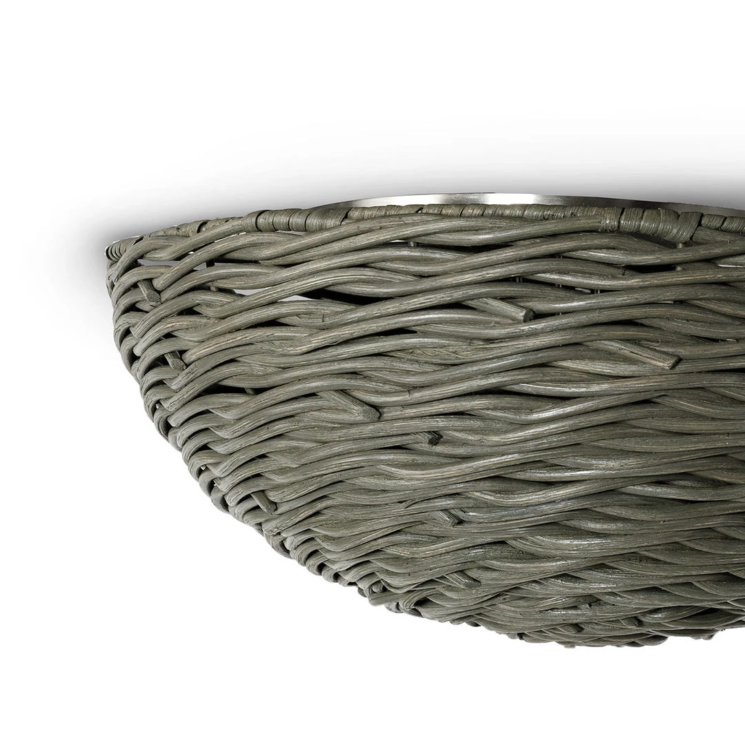Palecek Wisteria Flush Mount Gray Wicker And Pewter New Arrivals 5 Palecek Wisteria Flush Mount Gray Wicker And Pewter New Arrivals