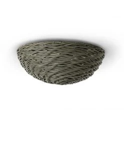 Palecek Wisteria Flush Mount Gray Wicker And Pewter New Arrivals