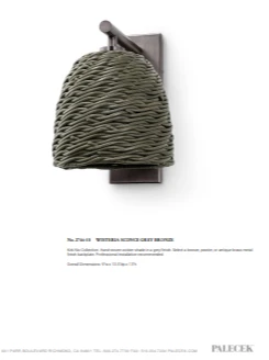 Palecek Wisteria Sconce Gray And Bronze