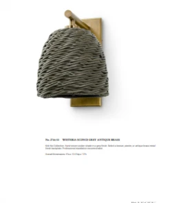 Palecek Wisteria Sconce Gray And Antique Brass New Arrivals