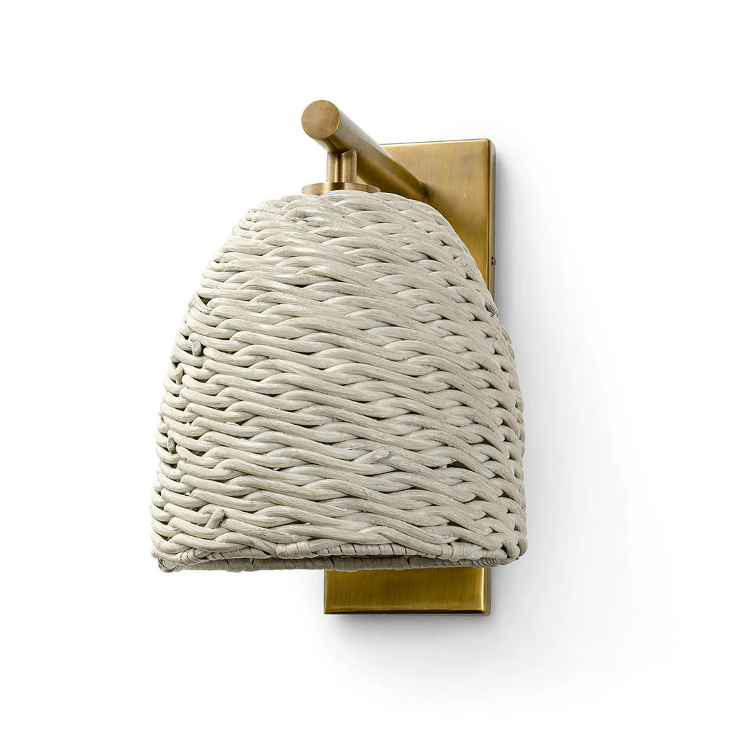 Palecek New Arrivals Wisteria Sconce Whitewash Antique Brass 5 Palecek New Arrivals Wisteria Sconce Whitewash Antique Brass