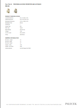 Palecek New Arrivals Wisteria Sconce Whitewash Antique Brass 7 Palecek New Arrivals Wisteria Sconce Whitewash Antique Brass