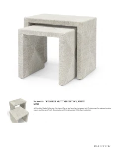 Palecek New Arrivals Woodside Nesting Table Set Of Two White Sand 8 Palecek New Arrivals Woodside Nesting Table Set Of Two White Sand