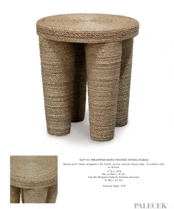 Palecek New Arrivals Wrapped Rope Footed Stool 11 Palecek New Arrivals Wrapped Rope Footed Stool