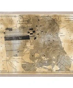 Natural Curiosities Gold City Map Artwork - San Francisco