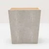 Pigeon And Poodle Crosby Wastebasket Sand Faux Shagreen New Arrivals 2 Pigeon And Poodle Crosby Wastebasket Sand Faux Shagreen New Arrivals