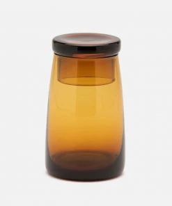 Pigeon And Poodle Hawley Carafe Amber Hand Blown Glass