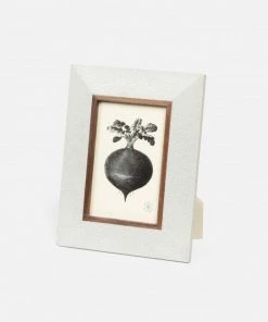 Pigeon And Poodle New Arrivals Oxford Frame Blanc Faux Shagreen