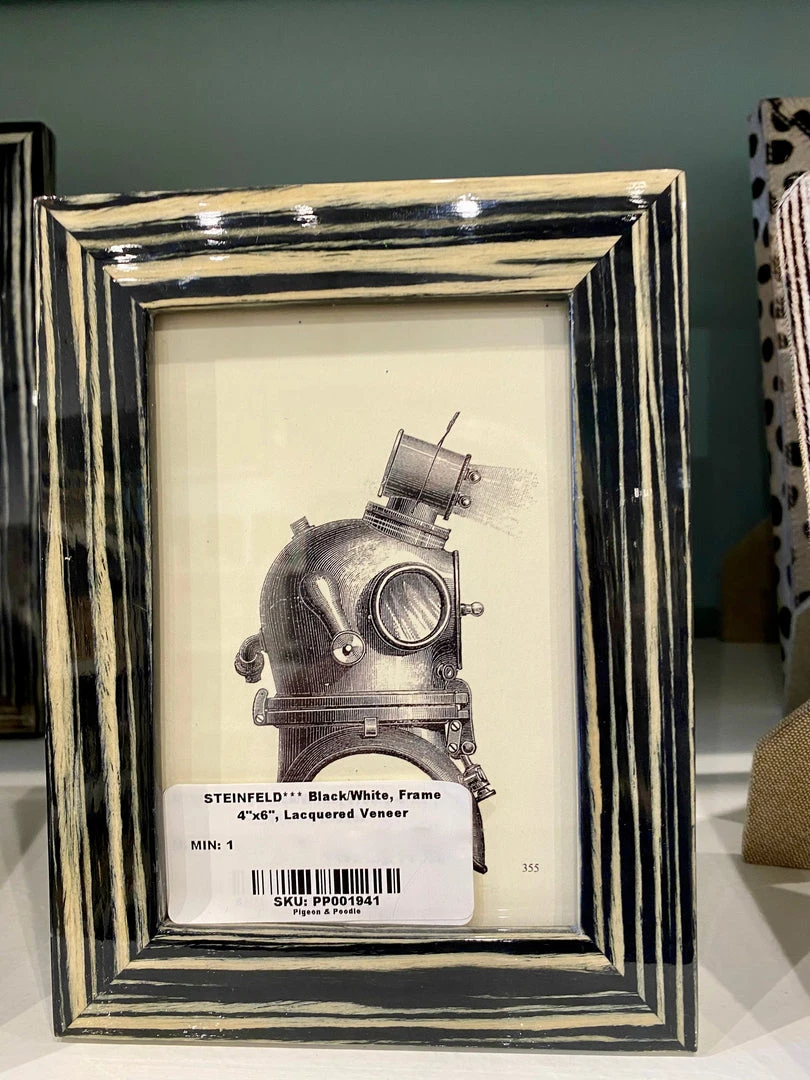 Pigeon And Poodle New Arrivals Steinfeld Frame Black And White Lacquered Wood 5 Pigeon And Poodle New Arrivals Steinfeld Frame Black And White Lacquered Wood