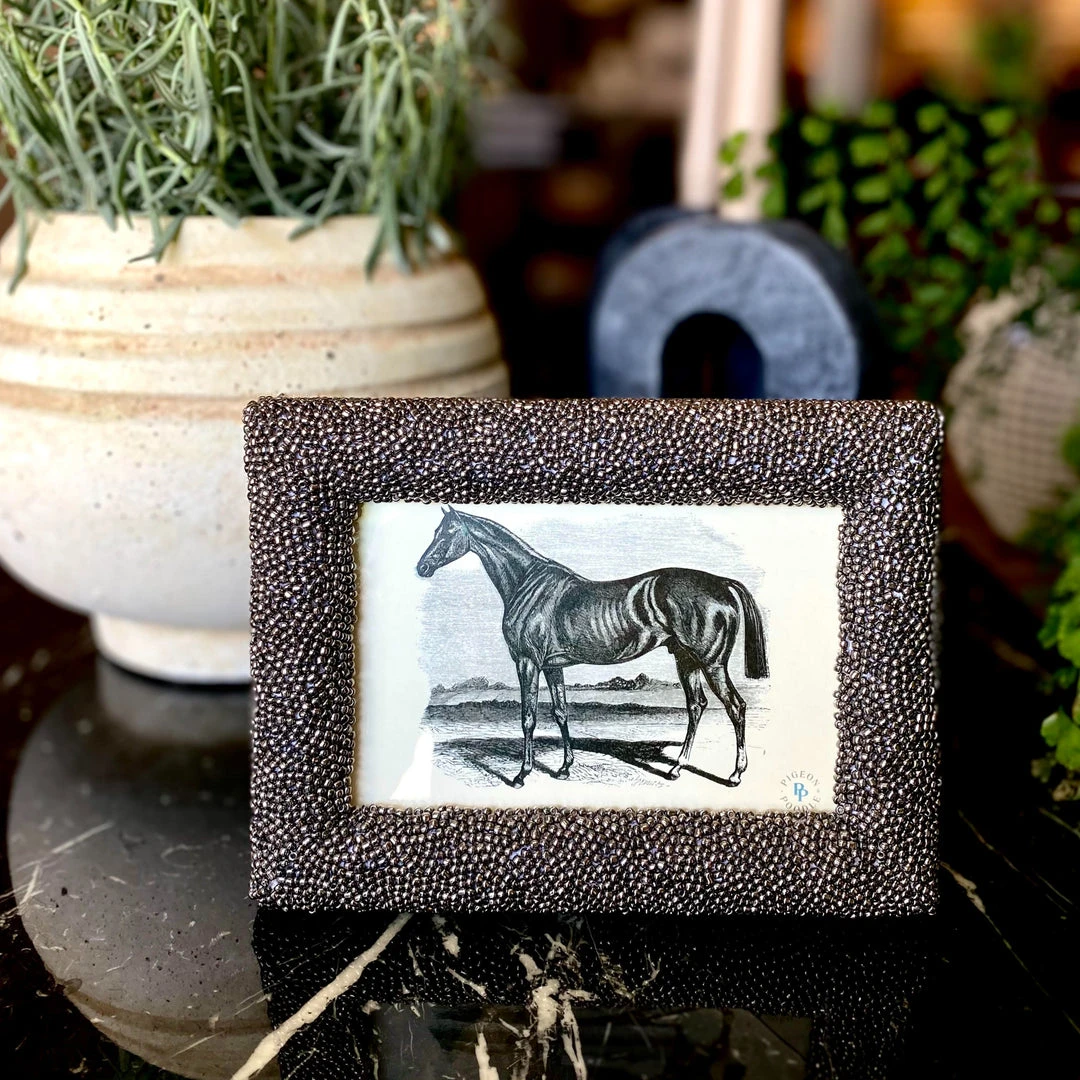 Pigeon And Poodle Tilbury Frame Gray Glass Beads 4 Pigeon And Poodle Tilbury Frame Gray Glass Beads