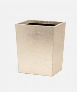 Pigeon And Poodle Viana Wastebasket Gold Foil Leather