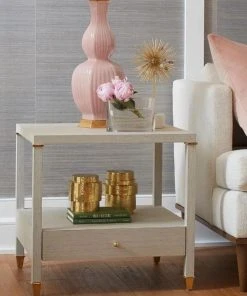 Bungalow 5 New Arrivals Pascal 1 Drawer Side Table Silver