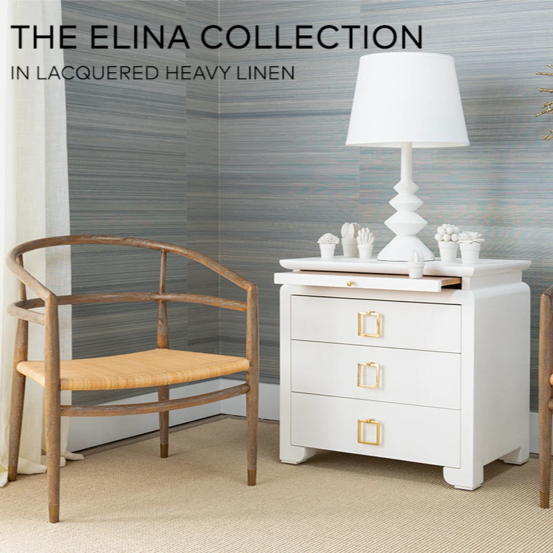 Bungalow 5 Elina 3 Drawer Side Table White 5 Bungalow 5 Elina 3 Drawer Side Table White