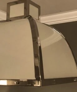 Robert Abbey New Arrivals Ranger Pendant White And Polished Nickel