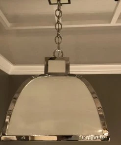 Robert Abbey New Arrivals Ranger Pendant White And Polished Nickel