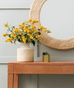 Made Goods New Arrivals Rivka Vase Set Of Two Small White Mango Wood