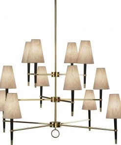Jonathan Adler Ventana Three Tier Chandelier Brass And Ebony New Arrivals