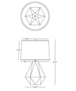 Robert Abbey Delta Table Lamp Bone