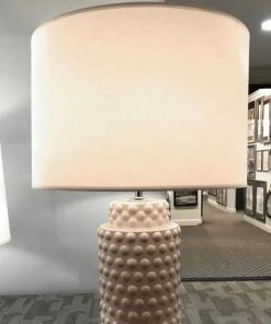 Robert Abbey New Arrivals Dolly Smoky Taupe Table Lamp White Shade