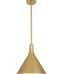 Robert Abbey Pierce Cone Pendant Modern Brass New Arrivals