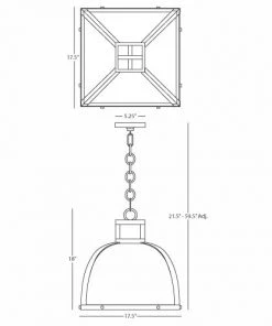 Robert Abbey Ranger Pendant Matte Black And Modern Brass