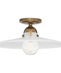 Robert Abbey New Arrivals Rico Espinet Arial Flushmount Warm Brass