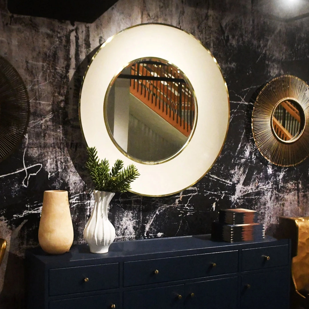 Made Goods New Arrivals Jarin Buffet True Navy Faux Belgian Linen 4 Made Goods New Arrivals Jarin Buffet True Navy Faux Belgian Linen