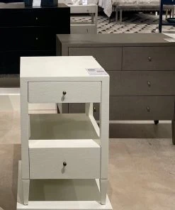 Made Goods Conrad Single Nightstand Pristine Faux Raffia New Arrivals