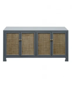Worlds Away New Arrivals Sofia Cabinet Gray Lacquer