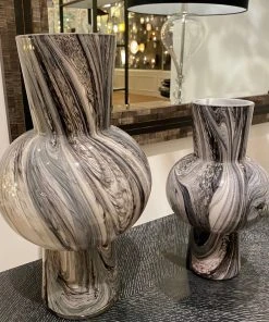 Currey And Company New Arrivals Stormy Sky Glass Vase Set Of Two