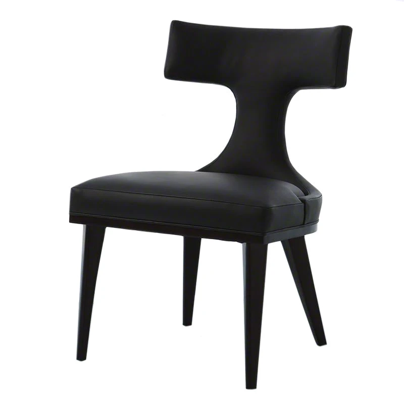 Studio A Anvil Back Dining Chair Black Leather 3 Studio A Anvil Back Dining Chair Black Leather