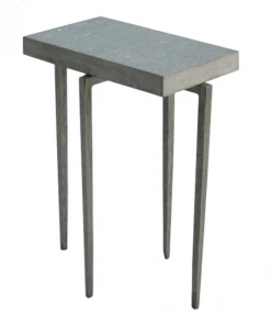 Studio A Laforge Accent Table Natural Iron With Flamed Granite