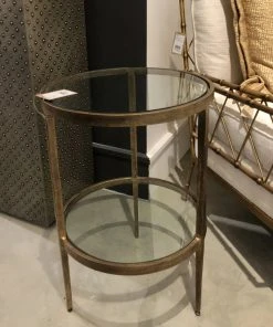 Studio A New Arrivals Laforge Two Tiered Side Table Antique Gold 6 Studio A New Arrivals Laforge Two Tiered Side Table Antique Gold