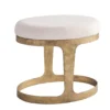 Studio A New Arrivals Oslo Stool Gold Muslin Cushion 2 Studio A New Arrivals Oslo Stool Gold Muslin Cushion