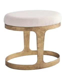 Studio A New Arrivals Oslo Stool Gold Muslin Cushion