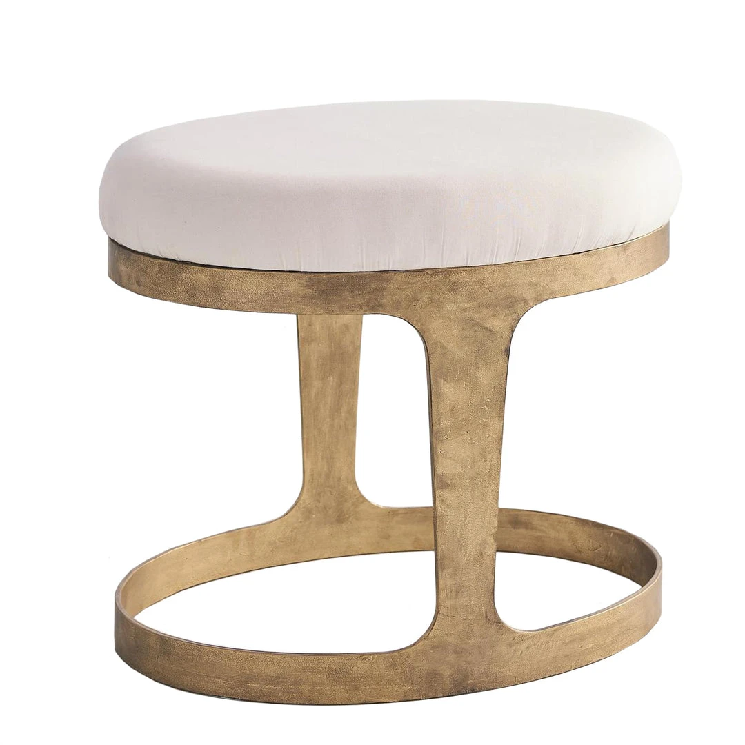 Studio A New Arrivals Oslo Stool Gold Muslin Cushion 3 Studio A New Arrivals Oslo Stool Gold Muslin Cushion