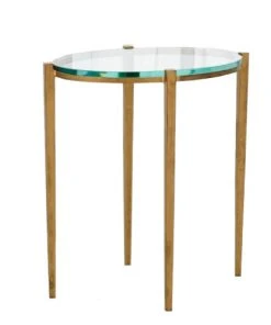 Studio A New Arrivals Petite Oval Accent Table Antique Gold