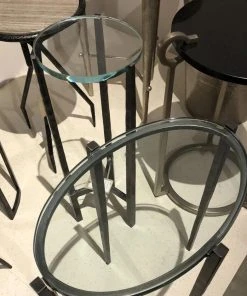 Studio A Petite Oval Accent Table Natural Iron New Arrivals