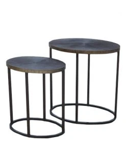 Studio A New Arrivals Striated Accent Table Graphite