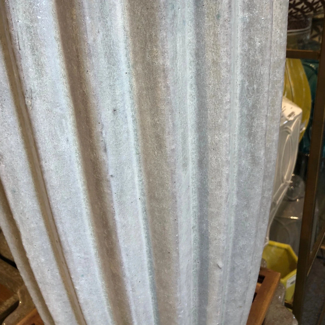 Emissary Tall Round Ridge Pot Gray Glaze 4 Emissary Tall Round Ridge Pot Gray Glaze