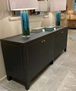 Made Goods New Arrivals Turner 4 Door Buffet Dark Navy Linen