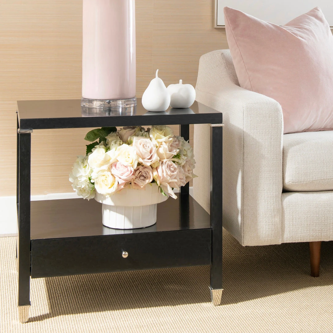 Bungalow 5 Alessandra 1 Drawer Side Table Black New Arrivals 5 Bungalow 5 Alessandra 1 Drawer Side Table Black New Arrivals