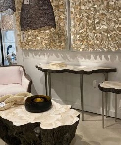 Palecek New Arrivals Chloe Fossil Clam Side Table