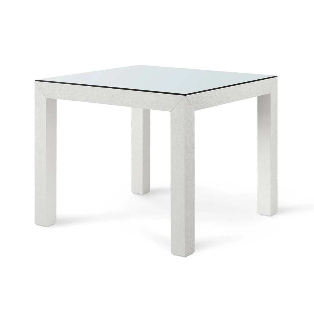 Bungalow 5 New Arrivals Valentina Grasscloth Game Table White 3 Bungalow 5 New Arrivals Valentina Grasscloth Game Table White