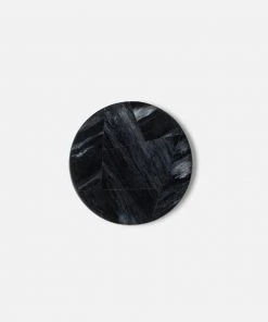 Blue Pheasant New Arrivals Vincent Coaster Set Black Marble Resin