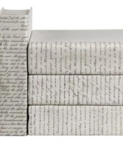 E Lawrence Vintage Vellum With Script Book Set Of 5