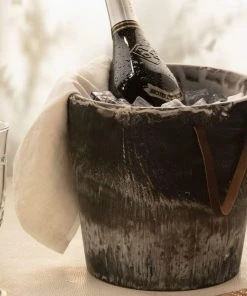 Blue Pheasant Wesley Black Swirled Ice Bucket 10 Blue Pheasant Wesley Black Swirled Ice Bucket