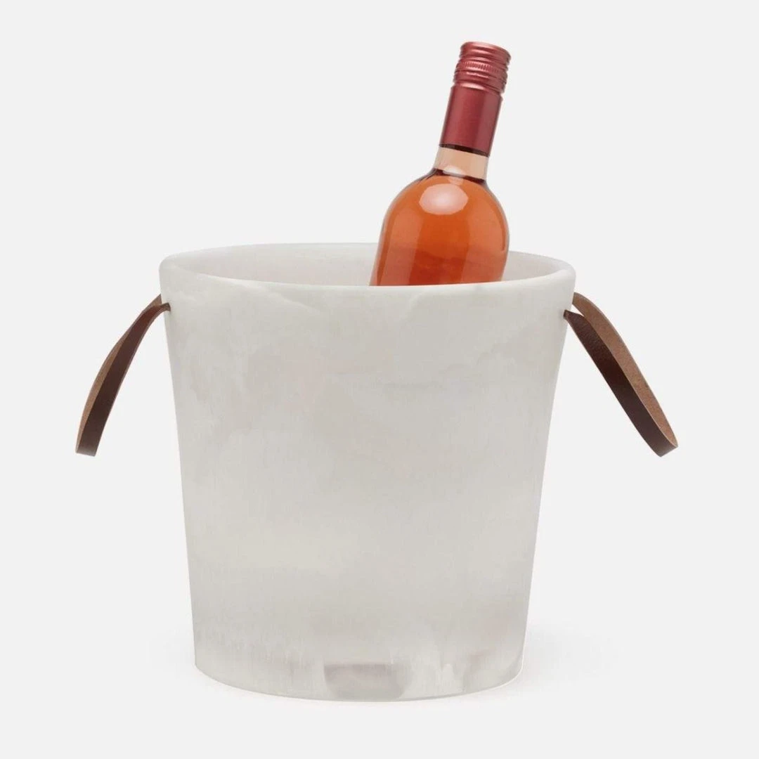 Blue Pheasant Wesley White Swirled Ice Bucket New Arrivals 3 Blue Pheasant Wesley White Swirled Ice Bucket New Arrivals