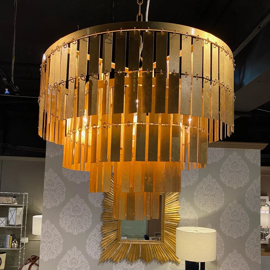 Worlds Away Priscilla Chandelier Gold Leaf 5 Worlds Away Priscilla Chandelier Gold Leaf